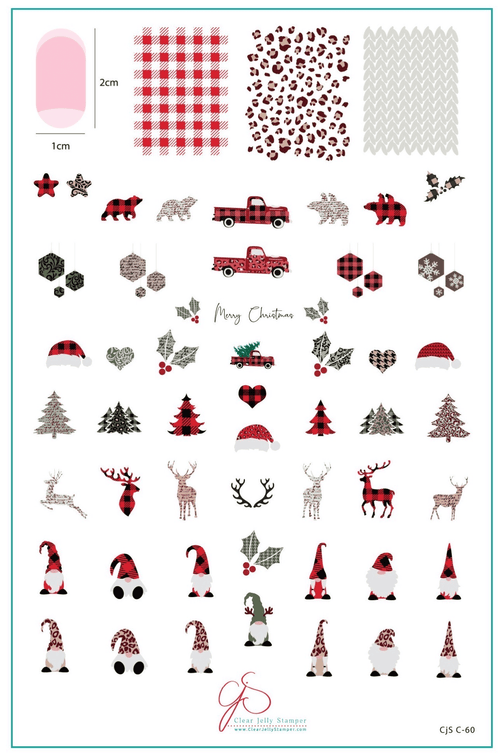 CJS-C-60 Patterned Holidays - Ongles Elaine Lemay