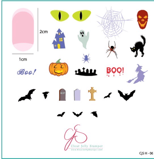 CJS-H-06 Halloween Boo - Ongles Elaine Lemay