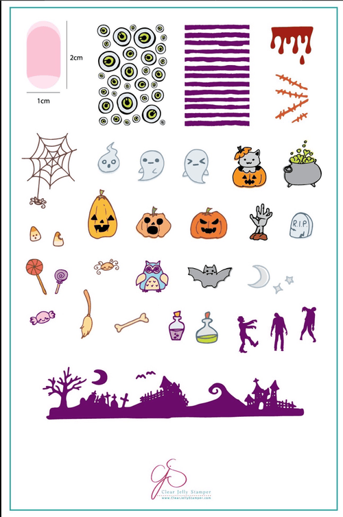 CJS-H-21 Halloween Witches Brew - Ongles Elaine Lemay
