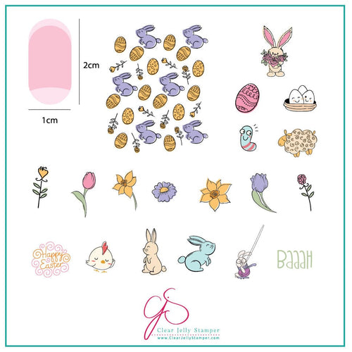 CJS-H-52 Cartoony Easter - Ongles Elaine Lemay
