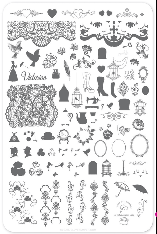 CJS-LC-45 Suzie’s Victorian Plate - Ongles Elaine Lemay