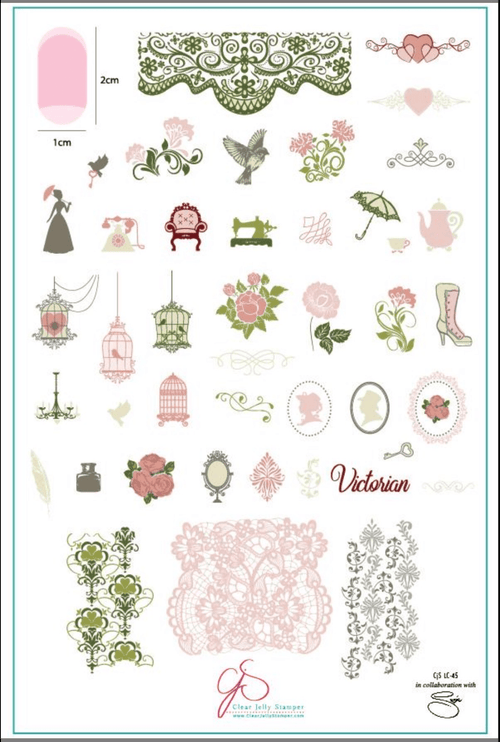 CJS-LC-45 Suzie’s Victorian Plate - Ongles Elaine Lemay