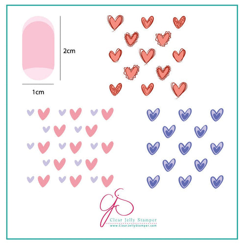 CJS-V-02 Super Cute Hearts - Ongles Elaine Lemay