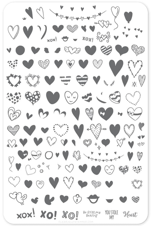 CJS-V-10 PS: I Heart You - Ongles Elaine Lemay