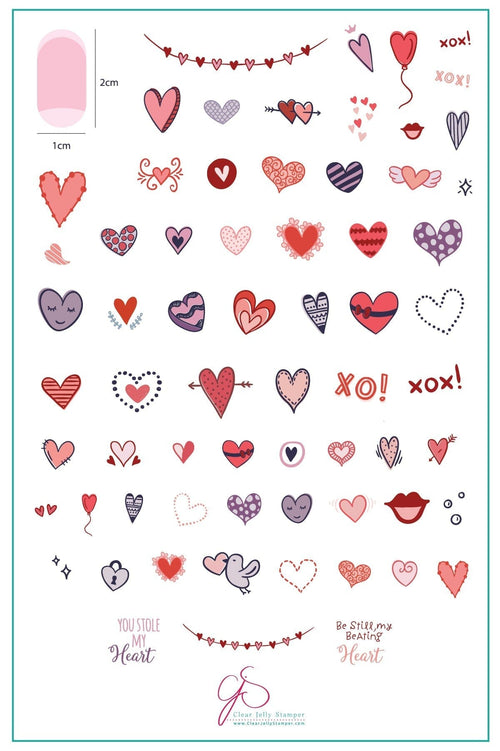 CJS-V-10 PS: I Heart You - Ongles Elaine Lemay