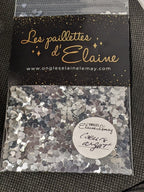 Cœurs argent - Ongles Elaine Lemay