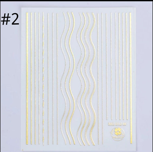 Collant 2 waves or - Ongles Elaine Lemay