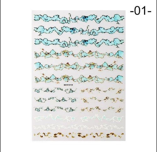 Collant marbré pâle 01 - Ongles Elaine Lemay