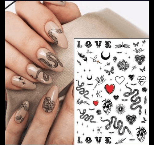 Collant serpent Love Noir - Ongles Elaine Lemay