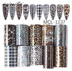 Foil animal print - Ongles Elaine Lemay