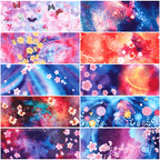 Foil galaxies fleuris - Ongles Elaine Lemay