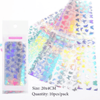 Foil holo papillon - Ongles Elaine Lemay