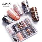 Foil marbré foncé - Ongles Elaine Lemay