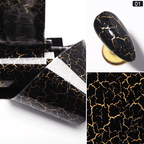 Foil marbré noir - Ongles Elaine Lemay