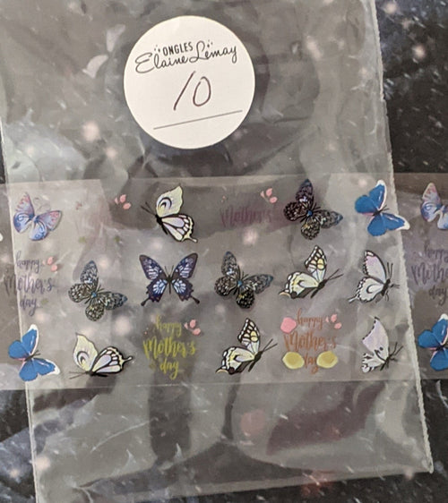Foil papillon 10 - Ongles Elaine Lemay