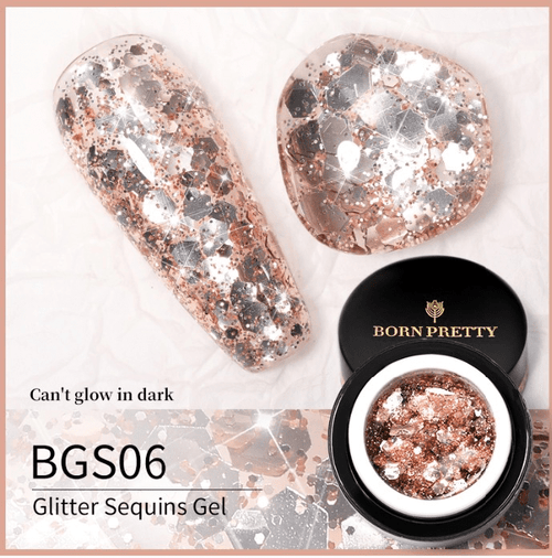 Gel paillettes Born Pretty BGS06 - Ongles Elaine Lemay