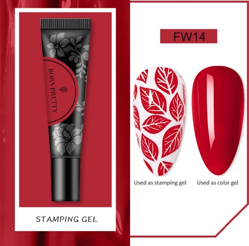 Gel paint-Stamping 14 - Ongles Elaine Lemay