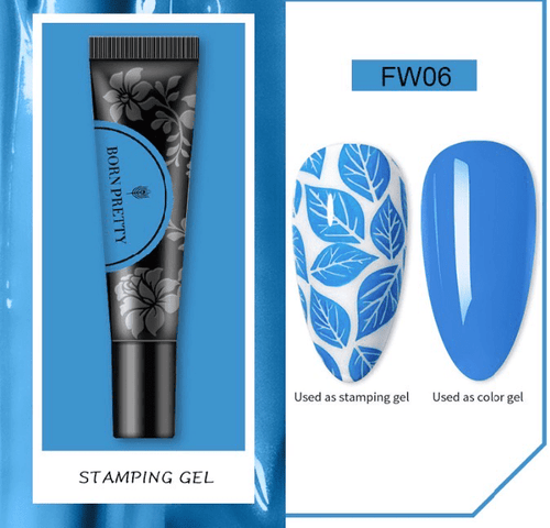 Gel paint-Stamping 6 - Ongles Elaine Lemay