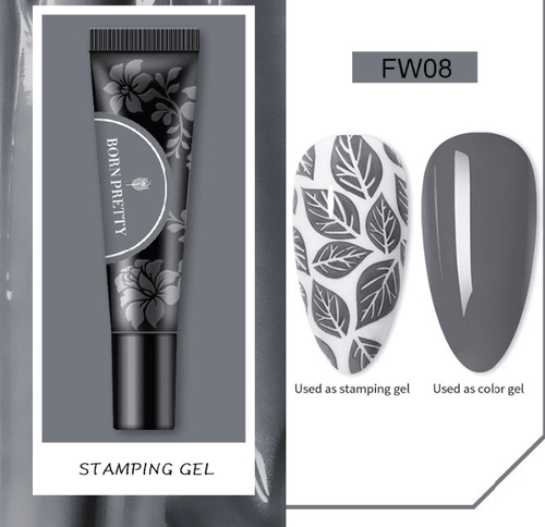 Gel paint-Stamping 8 - Ongles Elaine Lemay