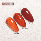 Gel translucide ambré 2 - Ongles Elaine Lemay
