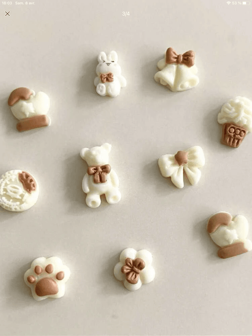 Objets cutes 3D (paquet de 20) - Ongles Elaine Lemay 