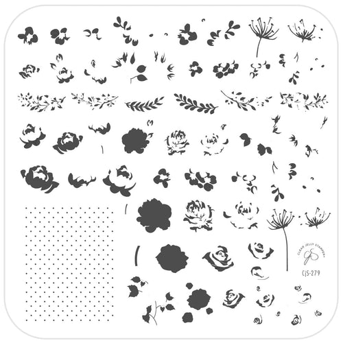 CJS-279 Floral Blossom 1 - Ongles Elaine Lemay 