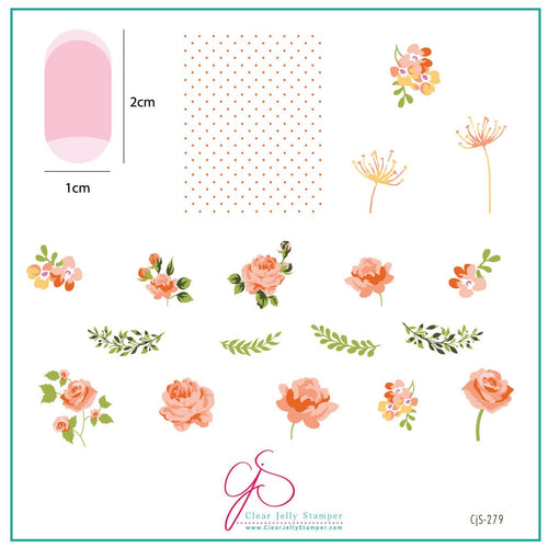 CJS-279 Floral Blossom 1 - Ongles Elaine Lemay 