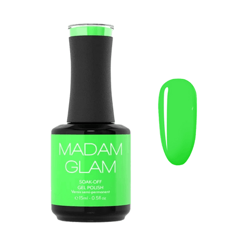 Neon Lime Green - Ongles Elaine Lemay 