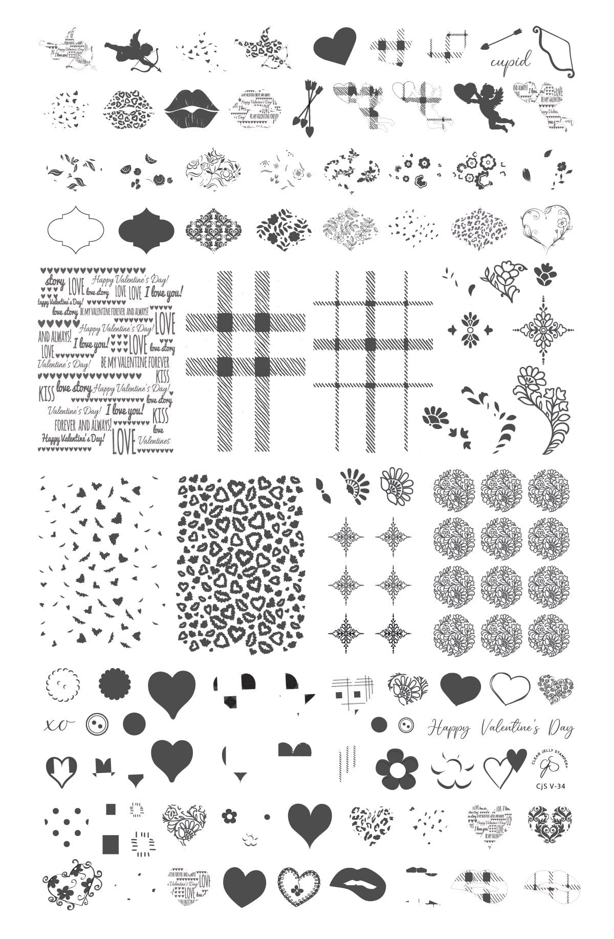 CJS-V-34 Patterned Valentines