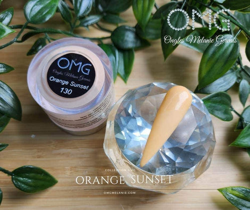 OMG Orange Sunset #130 - Ongles Elaine Lemay 