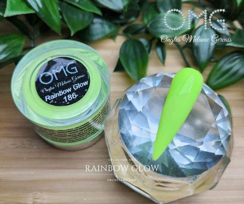 OMG Rainbow Glow #186 - Ongles Elaine Lemay 