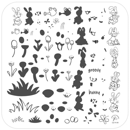 CJS-H-66 Groovy Bunny - Ongles Elaine Lemay 