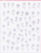 Collant roses argent Holo - Ongles Elaine Lemay 