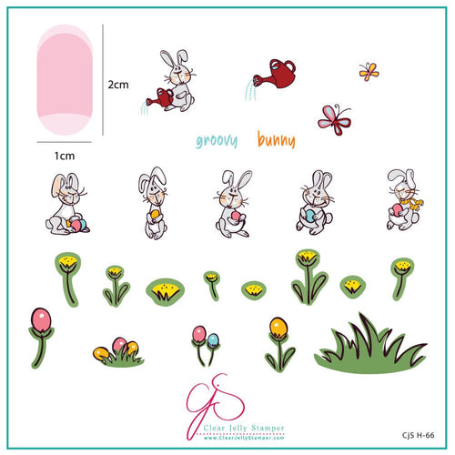CJS-H-66 Groovy Bunny - Ongles Elaine Lemay 