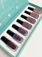 Kit à Stamping The Posh Purples (7 couleurs) - Ongles Elaine Lemay 