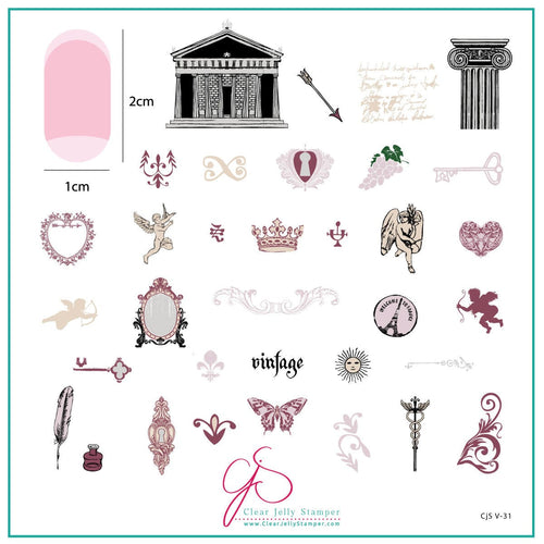 CJS-V-31 Romantic Cherub - Ongles Elaine Lemay 