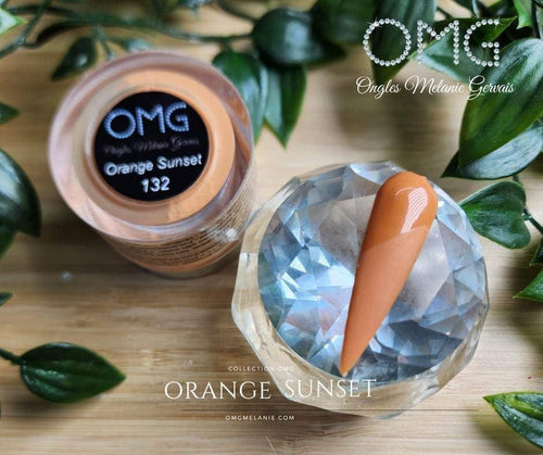 OMG Orange Sunset #132 - Ongles Elaine Lemay 