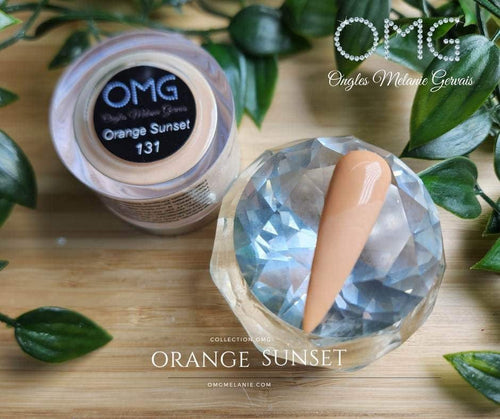 OMG Orange Sunset #131 - Ongles Elaine Lemay 
