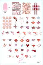 CJS-V-34 Patterned Valentines - Ongles Elaine Lemay 