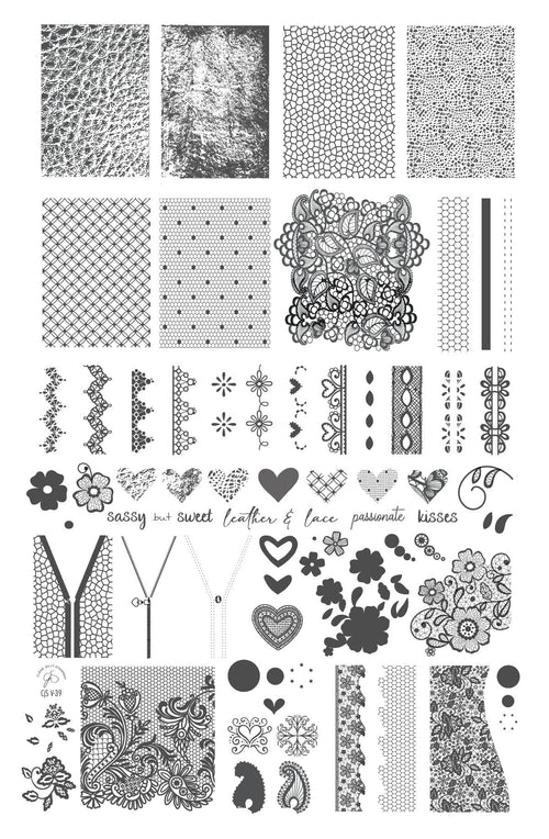 CJS-V-39 Leather & Lace - Ongles Elaine Lemay 