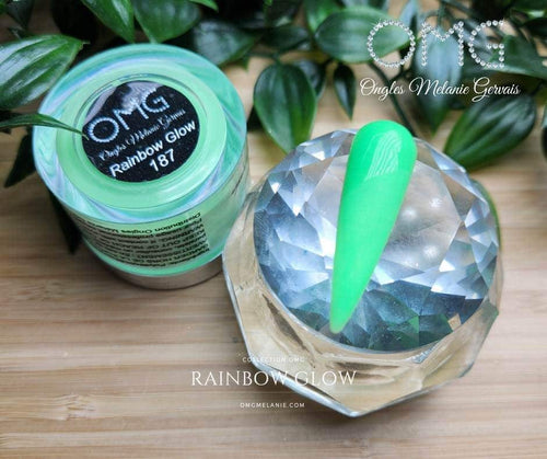 OMG Rainbow Glow #187 - Ongles Elaine Lemay 