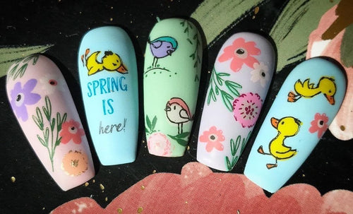 CJS-95 Spring is in the air - Ongles Elaine Lemay 