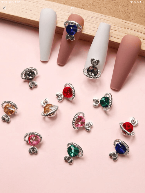 Planètes multicolores (paquet de 12) - Ongles Elaine Lemay 