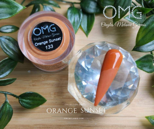 OMG Orange Sunset #133 - Ongles Elaine Lemay 