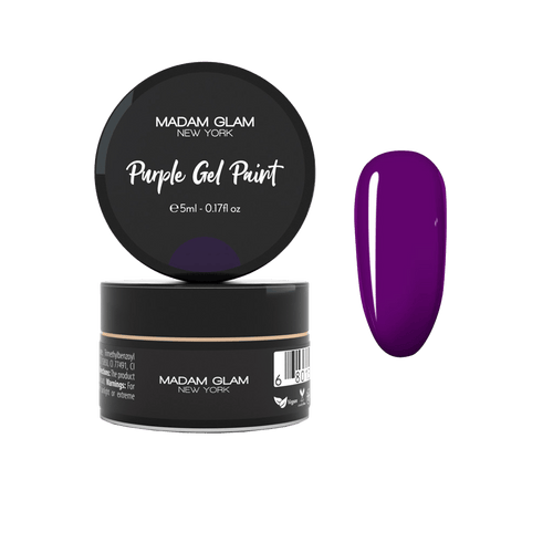 Gel paint mauve - Ongles Elaine Lemay 