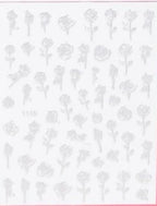Collant roses argent - Ongles Elaine Lemay 