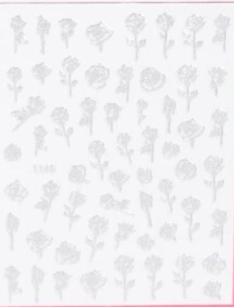 Collant roses argent - Ongles Elaine Lemay 