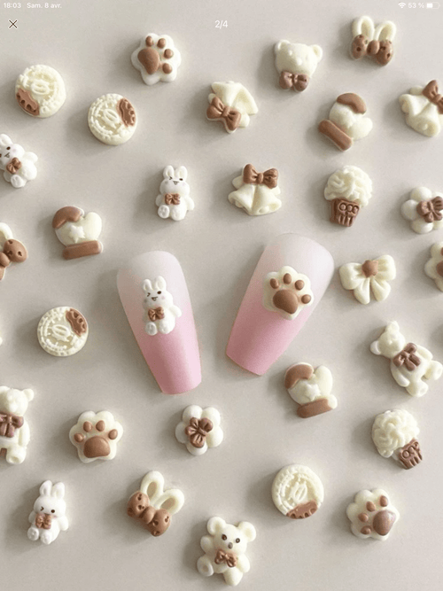 Objets cutes 3D (paquet de 20) - Ongles Elaine Lemay 