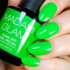Neon Lime Green - Ongles Elaine Lemay 