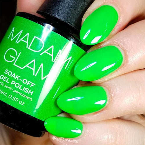 Neon Lime Green - Ongles Elaine Lemay 